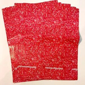 30 Poly Mailers/shipping Bags/ 30 Thank you Stickers  Red Confetti